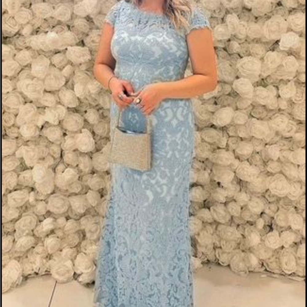 Blue evening gown
